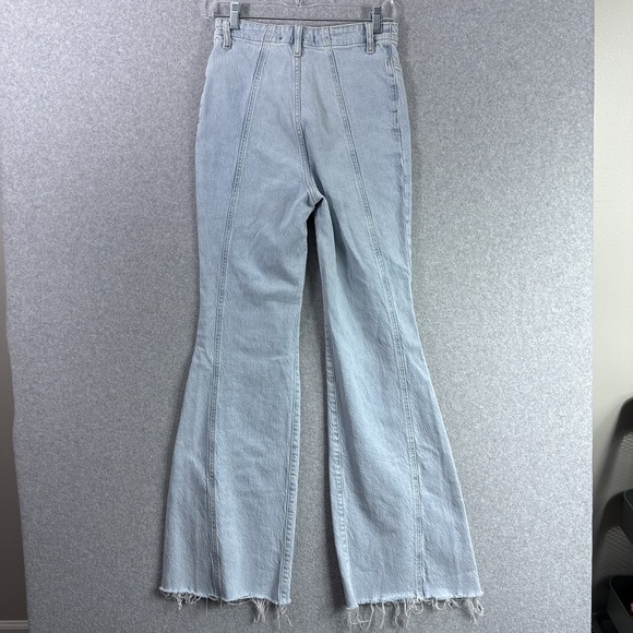 Free people florence jeans womens 26 flare high rise denim pants - Picture 4 of 9